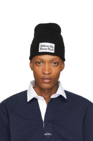 Noah NYC - Bonnet noir 'Deliver Us From Evil'