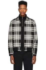 Noah NYC - Blouson aviateur à carreaux noir et blanc