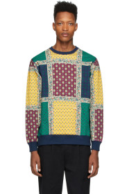 Noah NYC - Pull molletonné à col ras du cou multicolore Provence