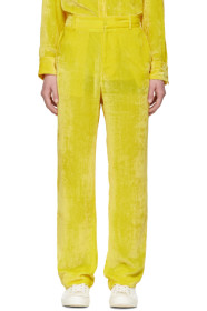 Sies Marjan - SSENSE Exclusive Yellow Velvet Cord Toby Trousers