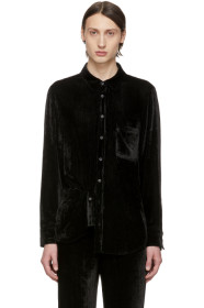 Sies Marjan - SSENSE Exclusive Black Velvet Cord Sander Shirt
