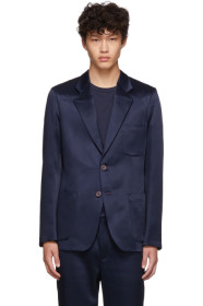 Sies Marjan - Navy Satin Roger Blazer
