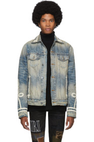 Amiri - Indigo Denim Roping Trucker Jacket