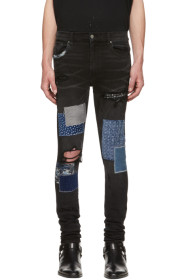 Amiri - Black Japanese Repair Jeans