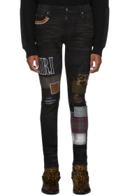 Amiri - Black Grunge Patch Medium Crafted Jeans