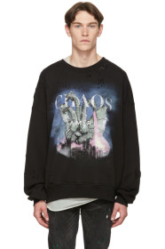 Amiri - Pull molletonné noir City Dragon