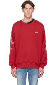 Amiri - Pull molletonné rouge Dragon Outline