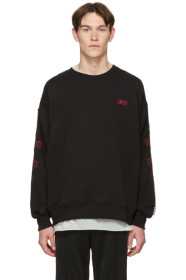 Amiri - Pull molletonné noir Dragon Outline