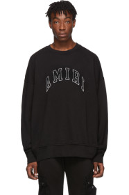 Amiri - Pull molletonné noir College Logo