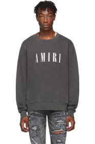 Amiri - Pull molletonné à logo gris Core
