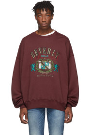 Amiri - Pull molletonné bourgogne 'Beverly Hills'