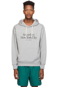 Saturdays NYC - Grey Embroidered Miller Standard Ditch Hoodie