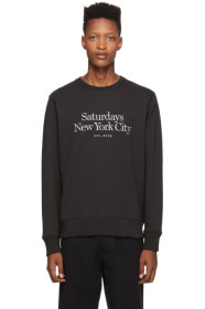 Saturdays NYC - Pull molletonné noir Bowery Miller Standard