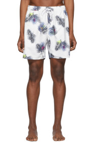 Saturdays NYC - White Timothy Peak Palm Swim Shorts
