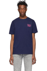 Saturdays NYC - Blue Script Logo T-Shirt