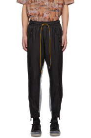 Rhude - Black & Silver Reflective Flight Lounge Pants