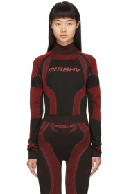 MISBHV - SSENSE Exclusive Black & Red Active Turtleneck