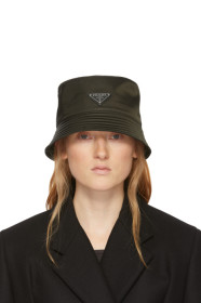 Prada - Chapeau en nylon kaki