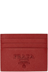 Prada - 红色单色卡包