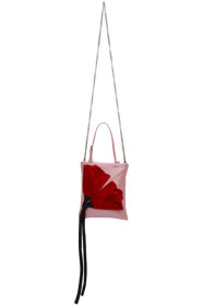 Prada - Pochette fleurie en satin rose