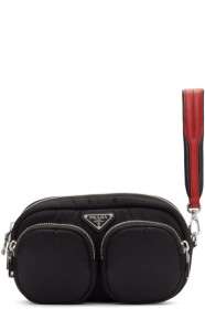 Prada - Sac en nylon noir Double Pocket