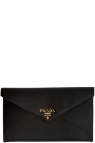 Prada - Pochette enveloppe noire Document Holder