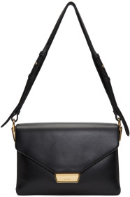Prada - Sac à bandoulière en cuir de veau à ferrure noir