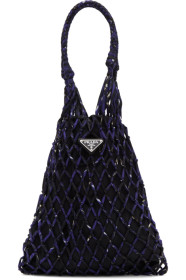 Prada - Cabas en filet mauve Mini