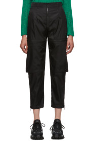 Prada - Black Gabardine Zip Trousers