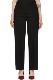 Prada - Black Wool Straight Trousers
