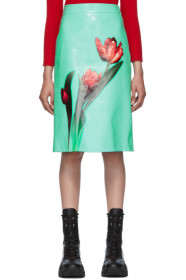 Prada - Jupe verte Large Tulip Print