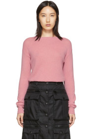 Prada - Pull en cachemire à col ras du cou rose