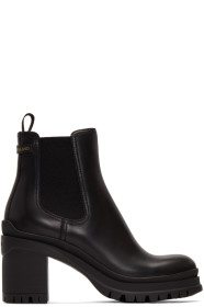 Prada - Bottes chelsea à talons hauts noires