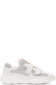 Prada - Baskets en filet blanches