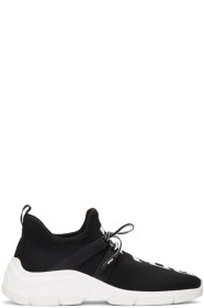 Prada - Baskets en maille à logo noires