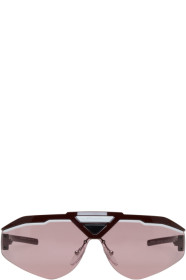 Prada - Lunettes de soleil roses et rouges Runway
