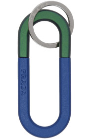 Prada - Green & Blue Metal Tech Keychain