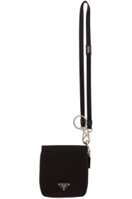 Prada - Portefeuille en nylon noir Chorded