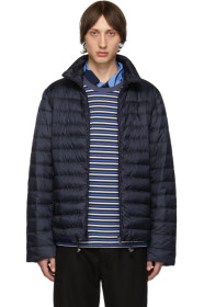 Prada - Blouson en duvet bleu marine 100 Grams Herrington