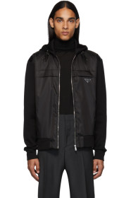 Prada - Black Nylon Knit Jacket