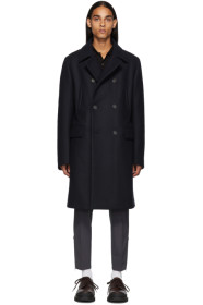 Prada - Navy Padded Long Peacoat