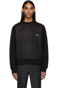 Prada - Black Nylon Knit Sweatshirt