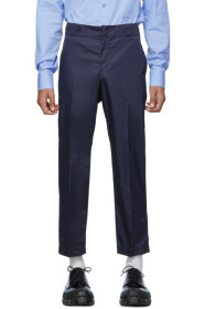 Prada - Navy Nylon Gabardine Trousers