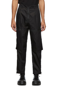 Prada - Black Gabardine Zip Trousers