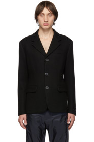Prada - Black Spread Collar Runway Blazer