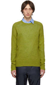 Prada - Green Raglan Crewneck Sweater