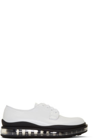 Prada - White Leather Bounce Derbys