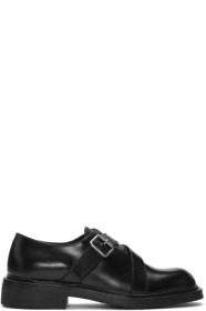 Prada - Black Belt Strap Lace-Up Derbys