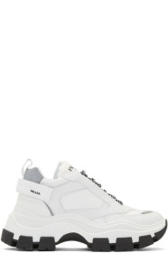 Prada - White Block Sneakers