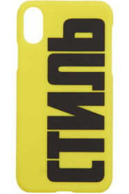 Heron Preston - Yellow 'Style' iPhone XS Case